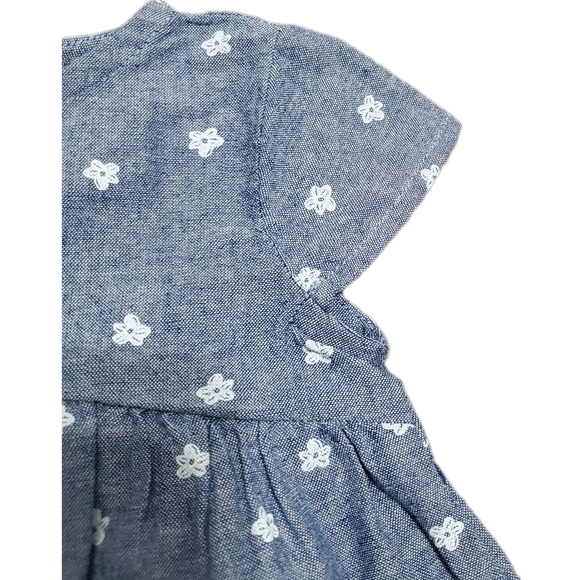 Carter's Child of Mine 2Pc Blue Floral Top & Bloomers Set Size 3-6Months - Picture 5 of 11